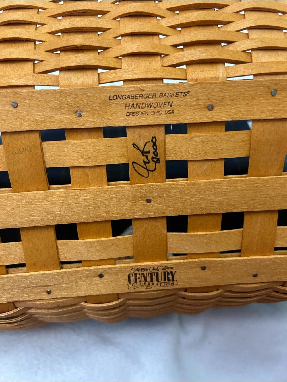 Longaberger 2000 Spring Meadow Basket with Basket Tie